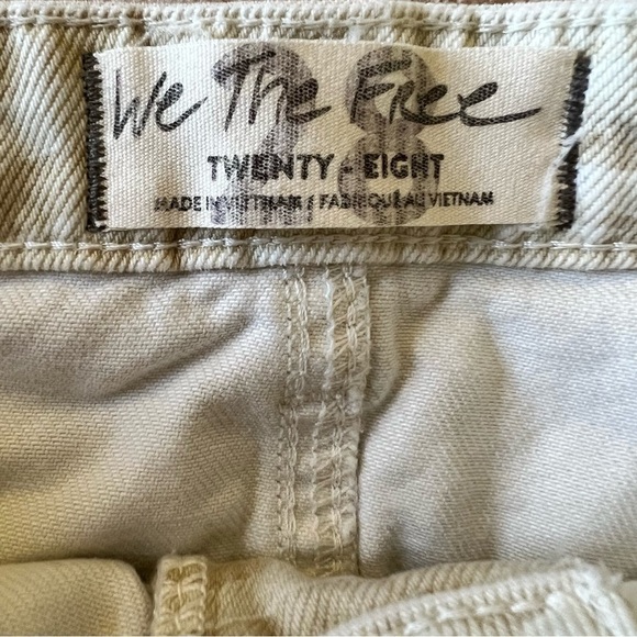 We The Free Skirt Bailey Denim Mini Zebra Print in Cream Size 28 - Picture 7 of 9
